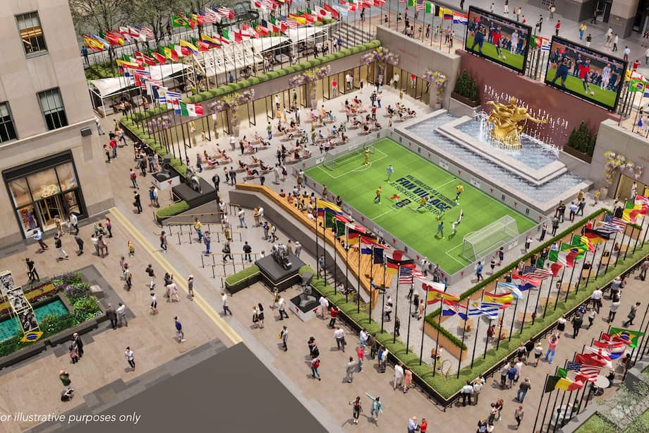 La Fan Village del Rockefeller Center será el principal centro de celebración en Manhattan para la región NY–NJ, complementando los partidos que se disputarán en el Estadio Nueva York–Nueva Jersey y el FIFA Fan Festival.