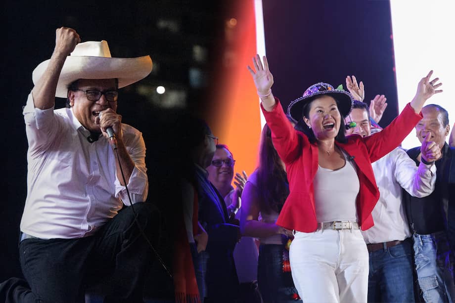 Con el 96 % de las actas escrutadas, Roberto Sánchez obtiene el 50,05 % de los votos, frente al 49,94 % de Keiko Fujimori, una diferencia de apenas 20.000 sufragios.