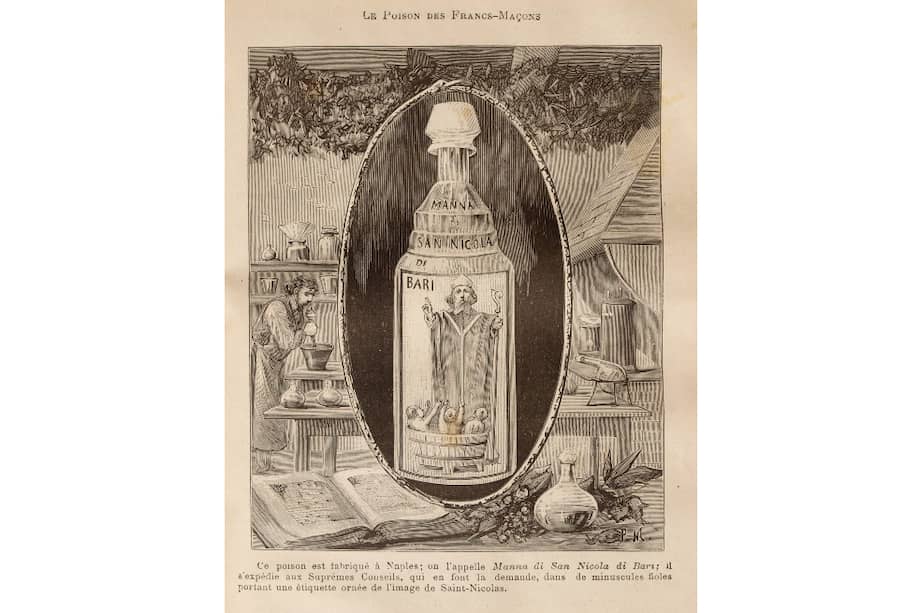 El veneno conocido como Acqua Tofana o Mana de San Nicolás inicialmente se vendió en Napoles y expandió su fama a diferentes ciudades italianas y otros países europeos.