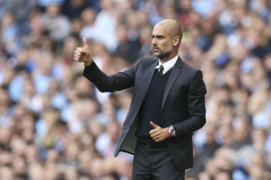 Pep Guardiola, técnico del Manchester City. Foto: AFP