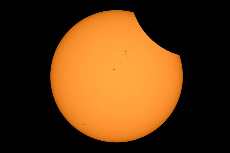 Primera del eclipse compartida por la Nasa. / AFP