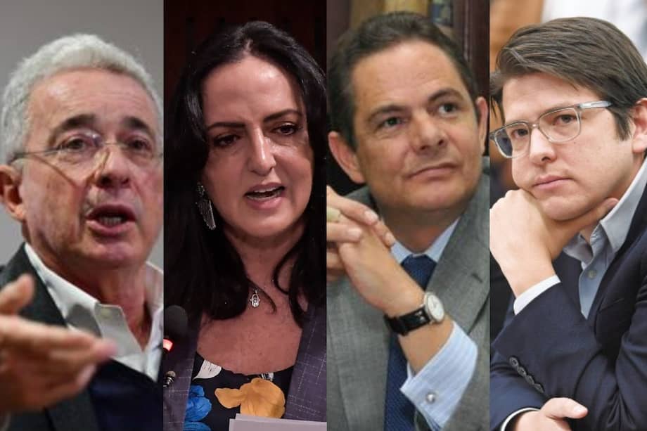 Álvaro Uribe, María Fernanda Cabal, Germán Vargas Lleras y Miguel Uribe.