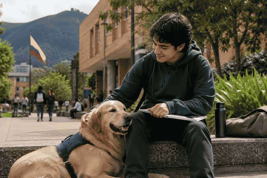 Universidades en Colombia han comenzado a adaptar sus protocolos para regular la presencia de perros de apoyo emocional.