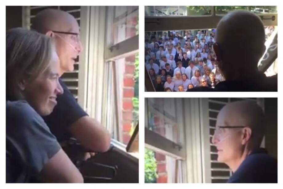 La conmovedora serenata de 400 alumnos a su profesor con cáncer