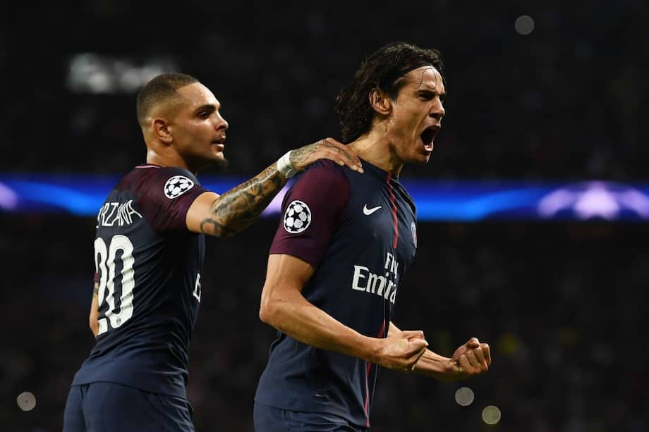Cavani, quien anotó el segundo tanto de su equipo, llegó a 28 goles en la Champions./ AFP