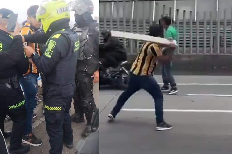 El detenido había sido grabado mientras agredía a motocicletas que circulaban por el lugar.