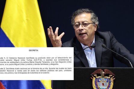Petro decretó un día de duelo nacional y honores fúnebres por muerte de Miguel Uribe