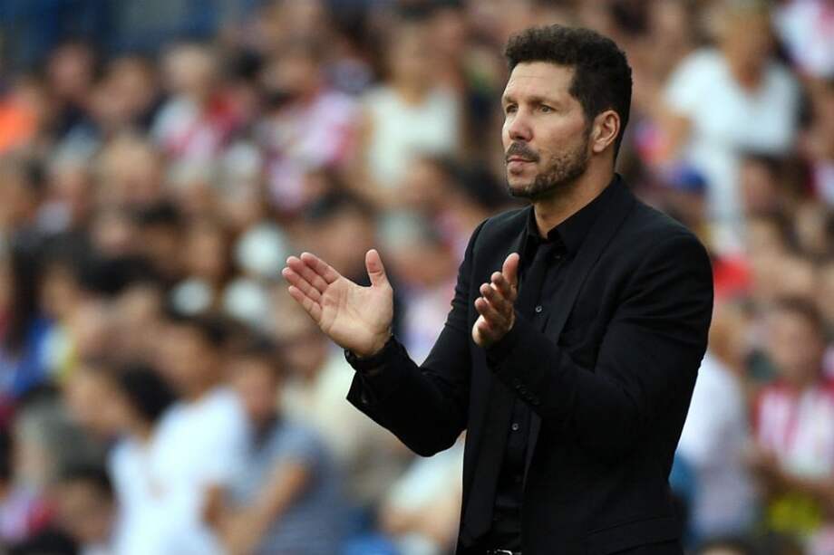 Diego Simeone, entrenador del Atlético de Madrid. Foto: AFP