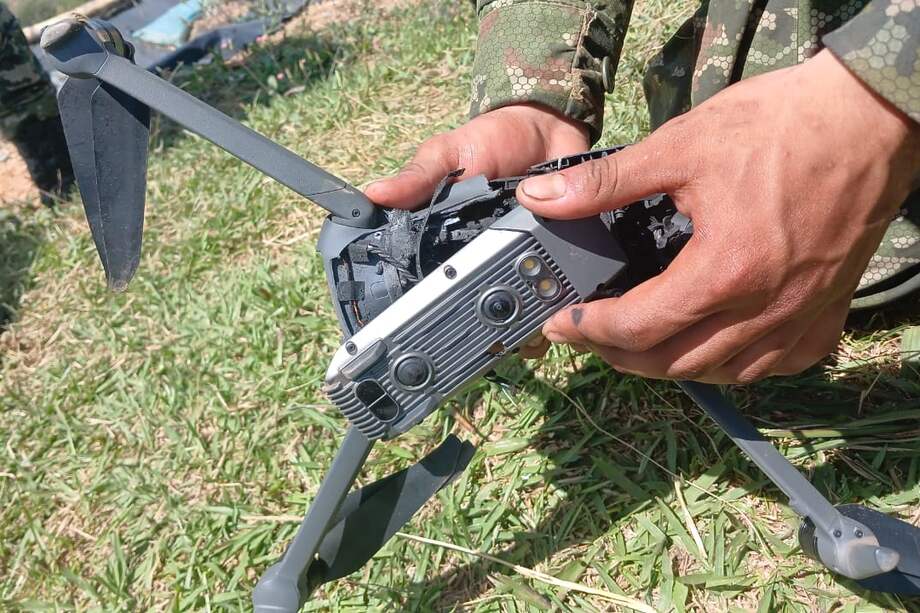 El dron fue derribado por tropas del Batallón.