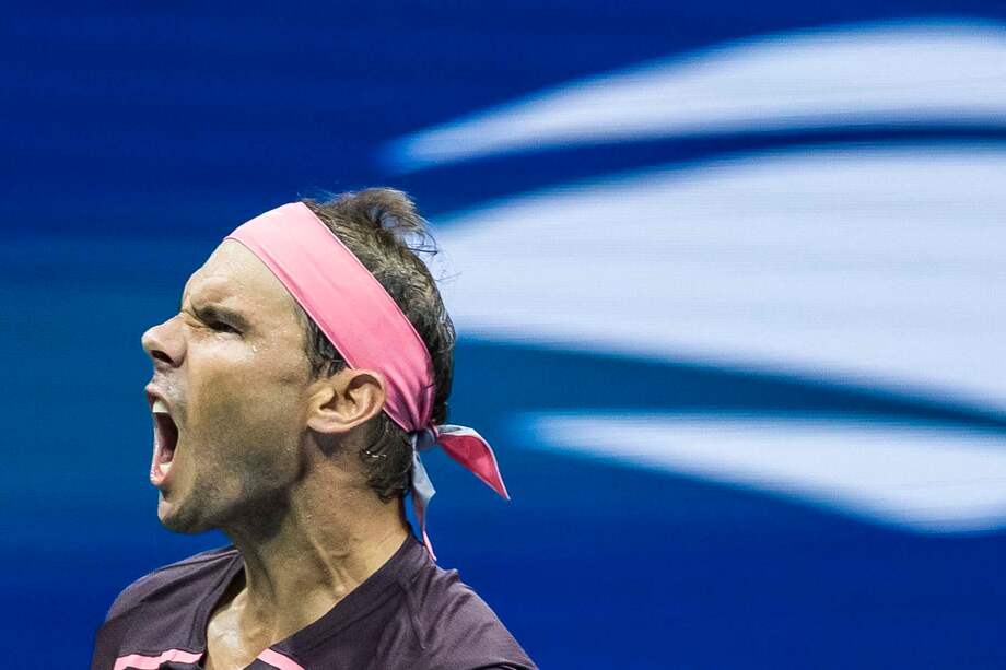 Nadal en la primera ronda del US Open.