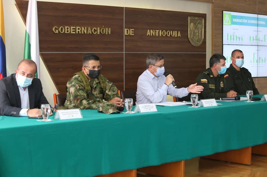 La Gobernación de Antioquia informó que en el primer semestre del año registraron 1.082 homicidios mientras que en 2020 fueron 960.