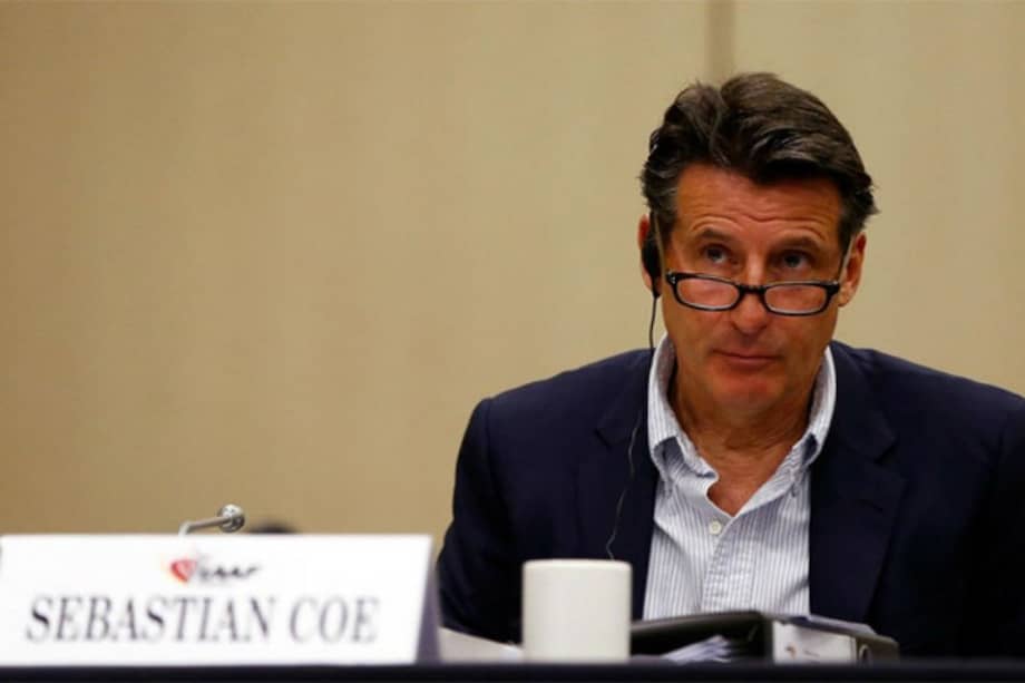 Sebastian Coe, presidente de la IAAF. Foto: AFP
