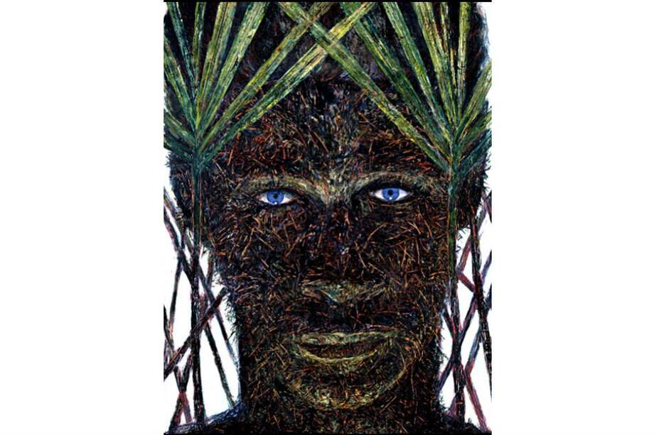 Pintura "Hay que soñar en azul", del puertorriqueño Arnaldo Roche. / Cortesía