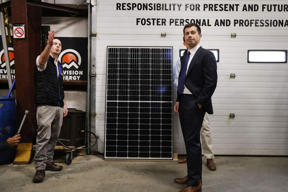 El aspirante demócrata a la Casa Blanca Pete Buttigieg, desconocido para el gran público hasta hace unos meses. / AFP