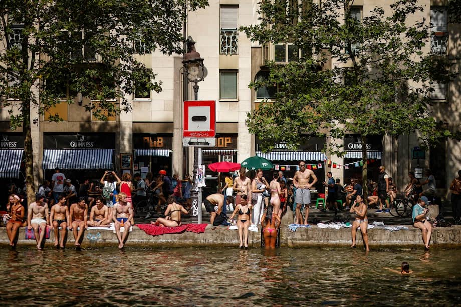 París amaneció este lunes con 25ºC, en medio de la ola de altas demperaturas en Europa.