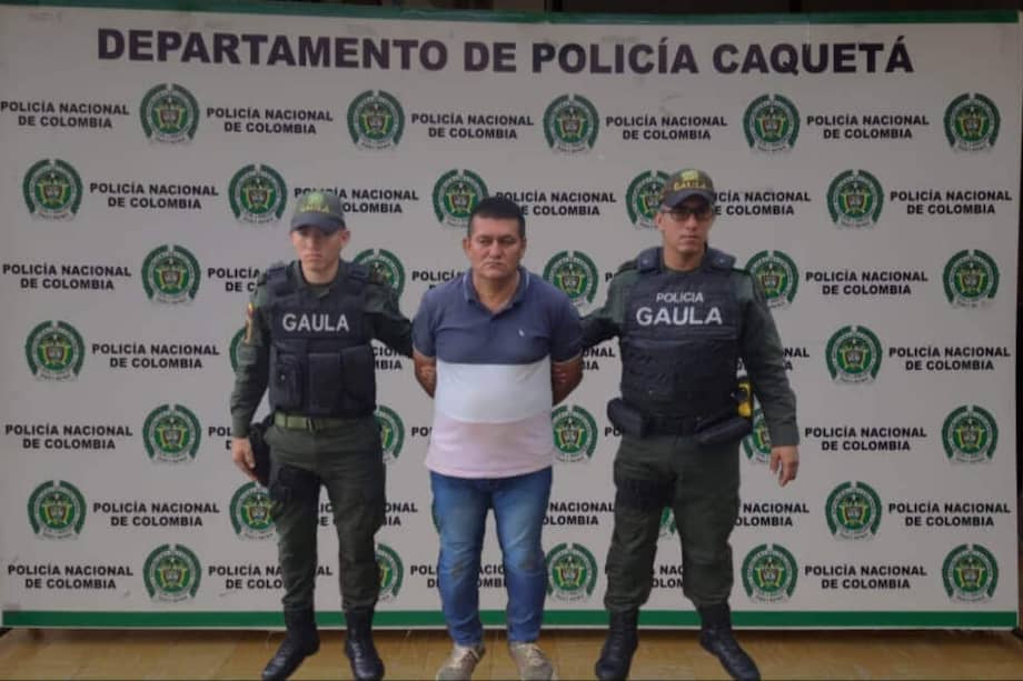 José Iván Suaza, concejal de San Vicente del Caguán, es señalado de participar del entramado extorsivo de las disidencias de las Farc. / Cortesía Gaula Policía