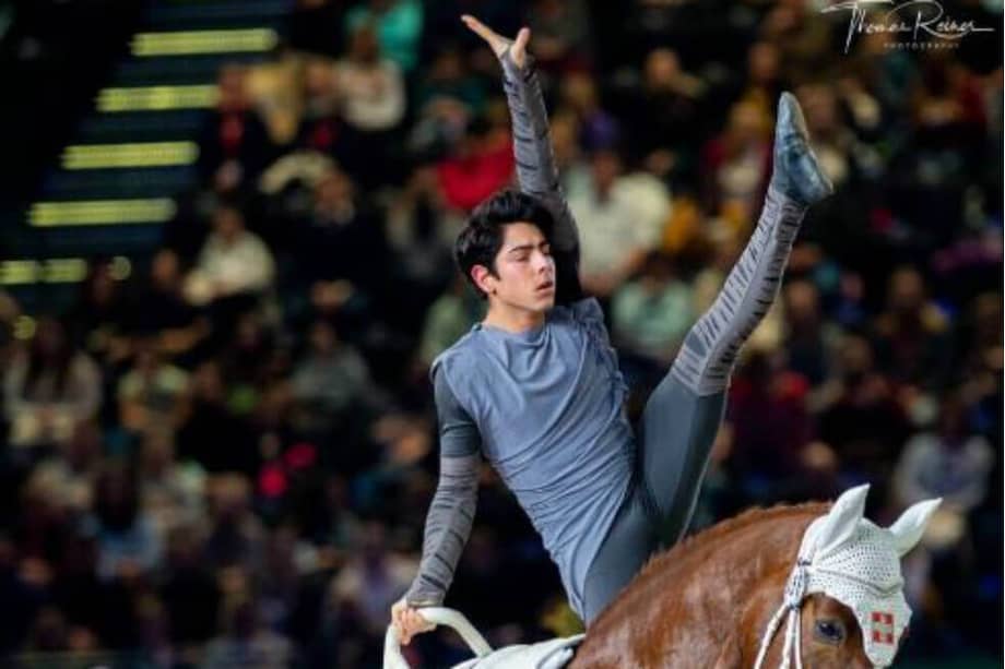 Juan Martín Clavijo durante su ronda final en la Copa del Mundo, en Saumur, Francia. / Cortesía FEC