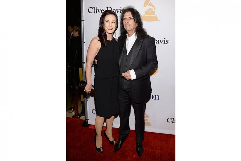 Alice Cooper y Sheryl Goddard en febrero de 2016. / AFP