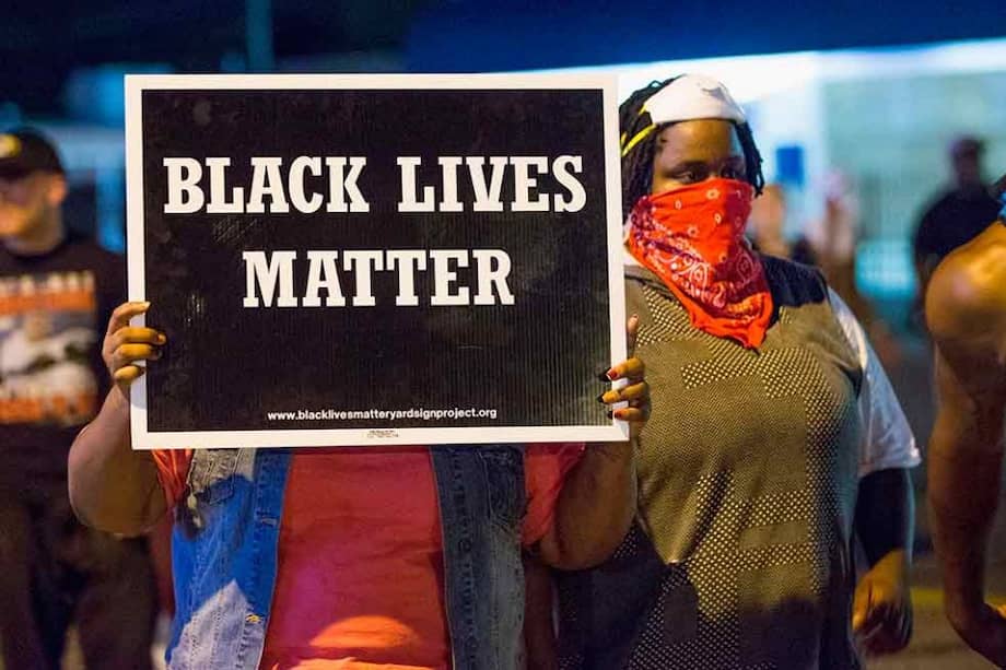 "Black lives matter" ("Las vidas de los negros importan"). / AFP