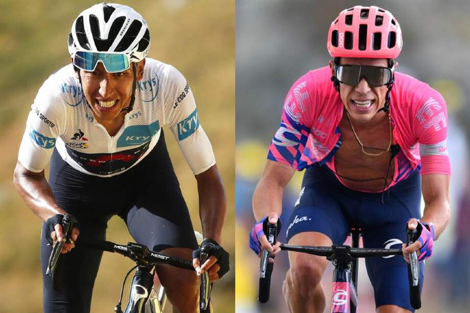 Egan Bernal y Rigoberto Urán