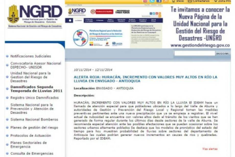 Hacker emite falsa alerta de huracán en Medellín desde portal de Ideam