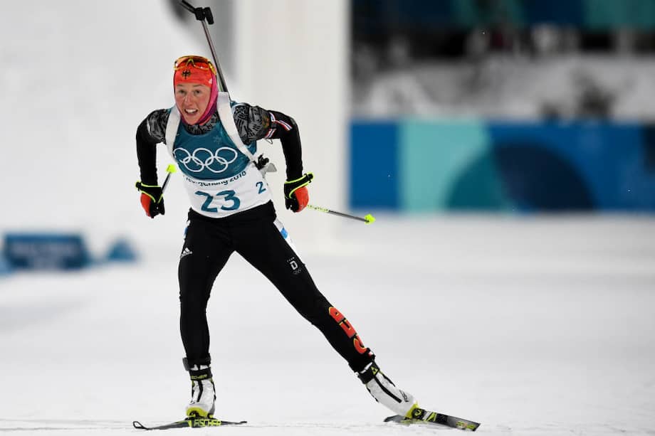 Laura Dahlmeier, la alemana que le entregó a su país la primera medalla de oro en las justas. / AFP