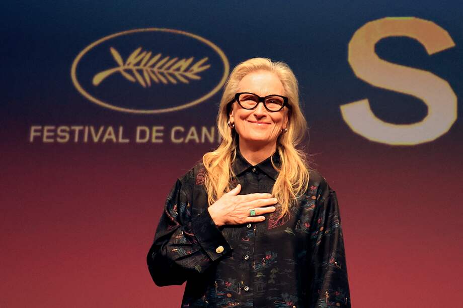 US actress Meryl Streep reacts as she arrives for a "Rendez-Vous With Meryl Streep" at the 77th edition of the Cannes Film Festival in Cannes, southern France, on May 15, 2024. (Photo by Valery HACHE / AFP)
