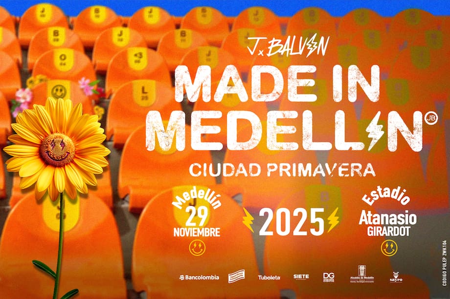Anuncio del concierto de J Balvin en Medellín.