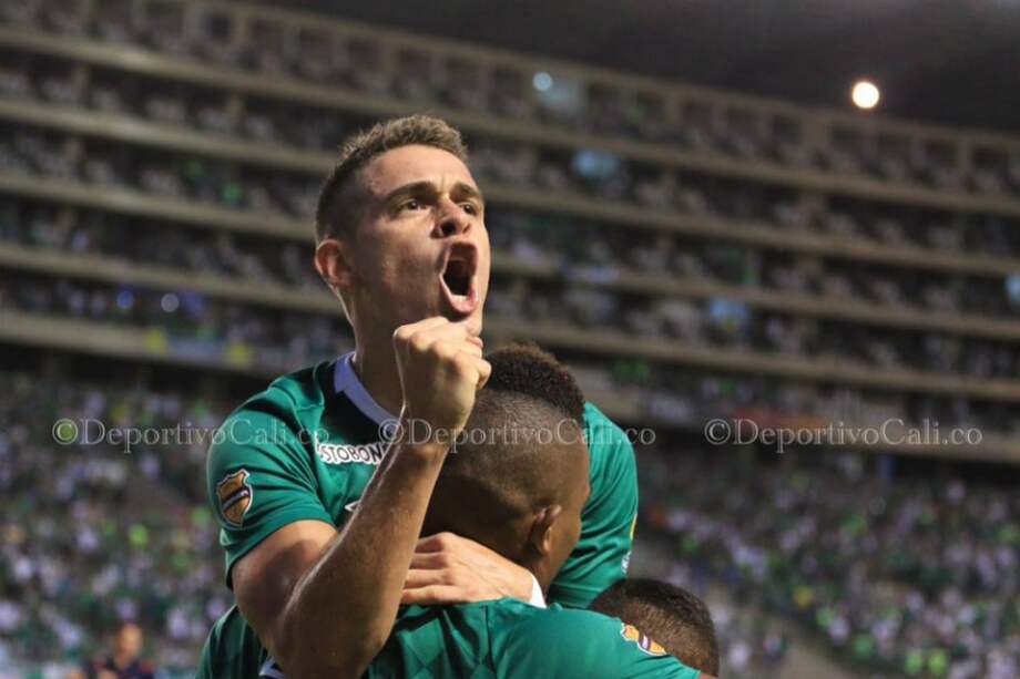 El goleador Santos Borré anotó el segundo gol para los locales. / @AsoDeporCali