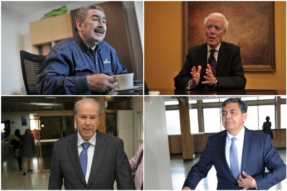 De arriba a bajo, de izquierda a derecha: Javier Gutiérrez, Carlos Gustavo Arrieta, Orlando Cabrales y Reinoso Yañez. / Archivo El Espectador