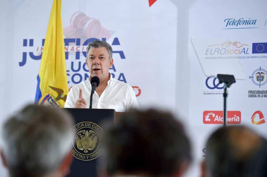 El presidente Juan Manuel Santos lanzó un duro mensaje al Congreso por posponer la votación de la ley de procedimiento para que opere la justicia transicional. / SIG