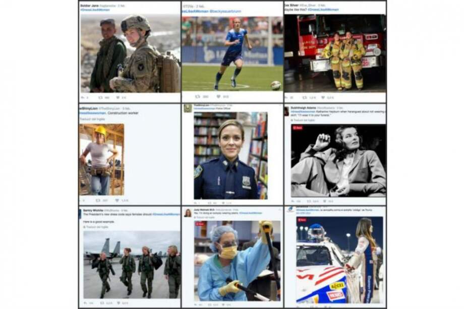 Las mujeres se visten de mujeres para protestar contra Trump