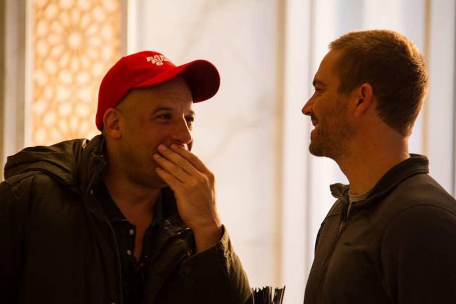 Vin Diesel y Paul Walker en la foto compartida en Facebook.