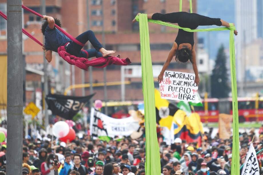 Este miércoles se llevó a cabo la jornada denominada "tomada capitales". /Cristian Garavito