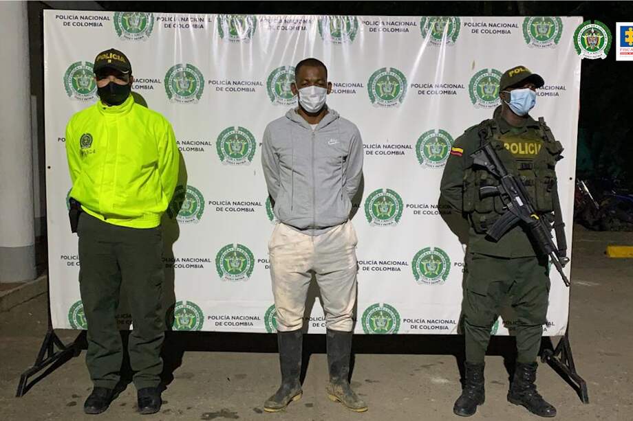 Jesús Marino Cortés Cortés, alias Robinson o Tocayo, capturado en Santander de Quilichao (Cauca).