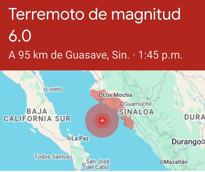 Temblor en México: epicentro en Sinaloa y sin alerta de tsunami