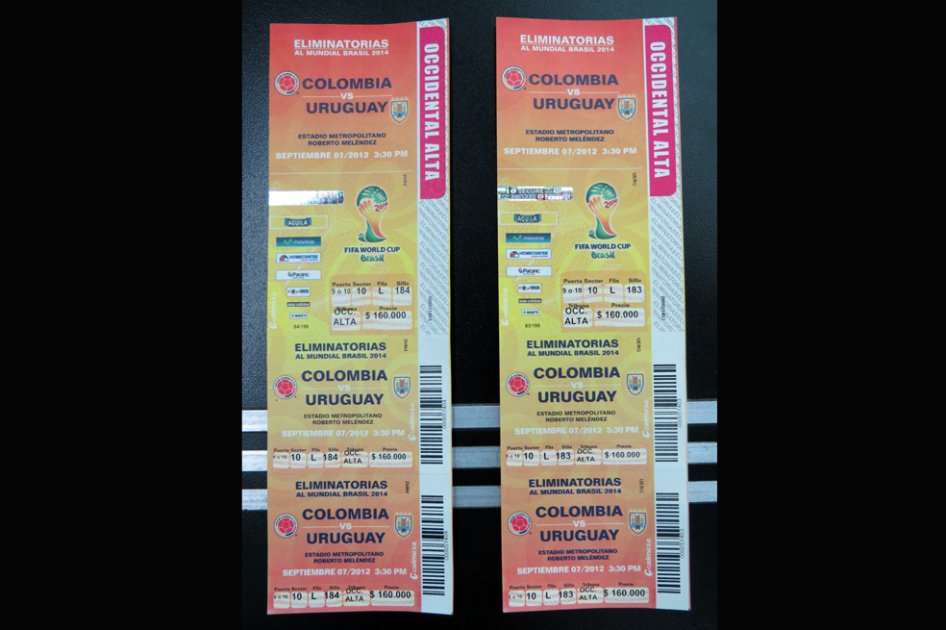 Estas son las boletas que se podrá ganar para ir a ver Colombia vs. Uruguay concursando con adidas y El Espectador