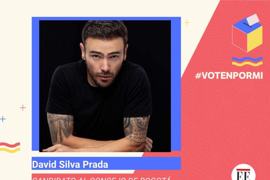 David Silva Prada, actor y candidato al Concejo de Bogotá.