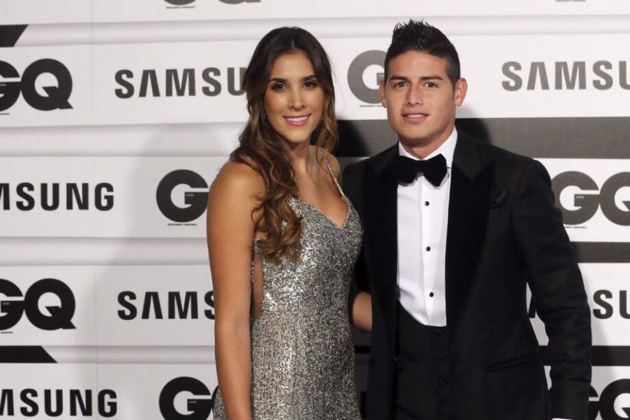 Daniela Ospina y James Rodríguez. / AFP