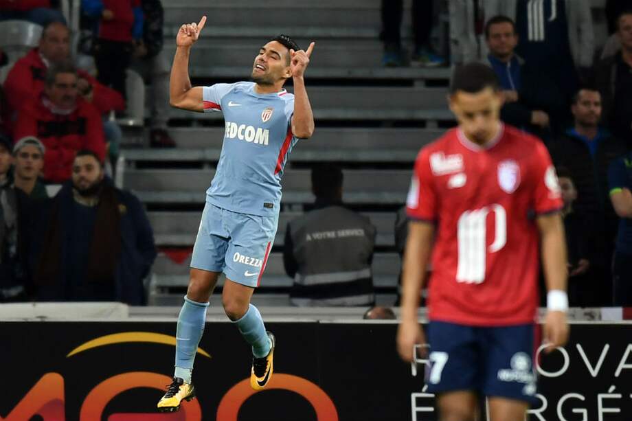 Falcao registra 11 goles en siete partidos de Ligue 1. El goleador del certamen. / AFP