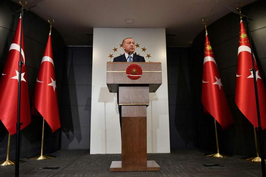 Recep Tayyip Erdogan, tras su triunfo en las urnas este domingo. / AFP