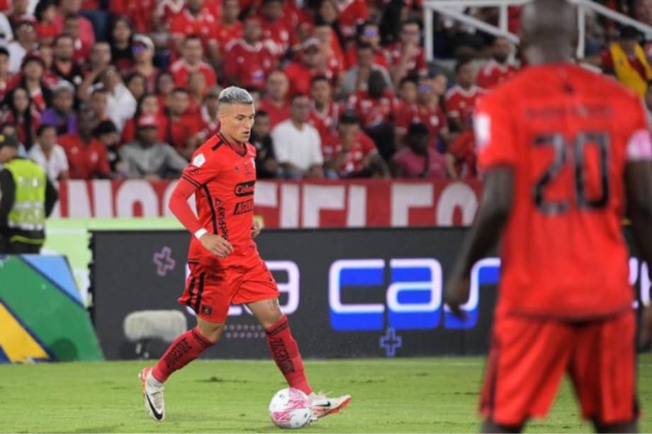 Juan Camilo Portilla en acción con América de Cali en los cuadrangulares de la Liga BetPlay 2023.