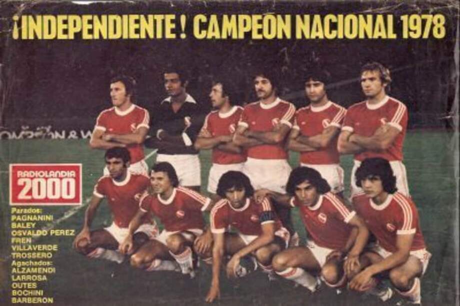 Afiche de la nómina que le dio a Independiente el título de la liga argentina en 1978. / Archivo particular