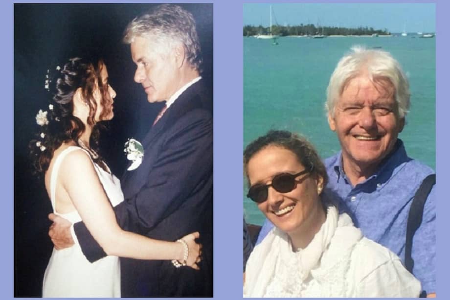 Fotos familiares de la pareja de Angélica Lopera y Álvaro Mejía, quien murió de la mano de su esposa en un procedimiento de eutanasia.