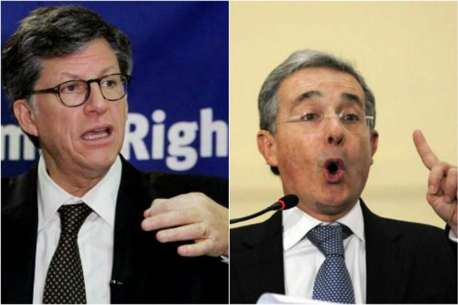 El director de Human Rights Watch (HRW) para América Latina, Jose Vivanco, y el expresidente y senador, Álvaro Uribe. / EFE - Archivo.