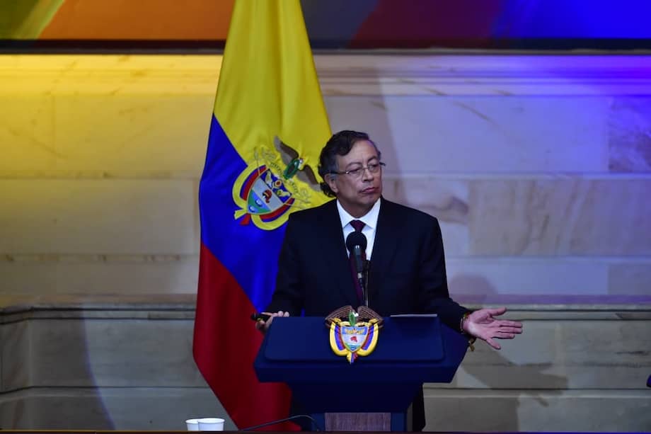 El presidente Gustavo Petro en su último discurso al Congreso.