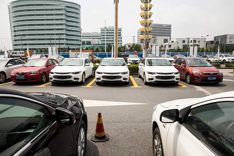 Exposición de vehículos de General Motors en Shanghai, China. / Bloomberg