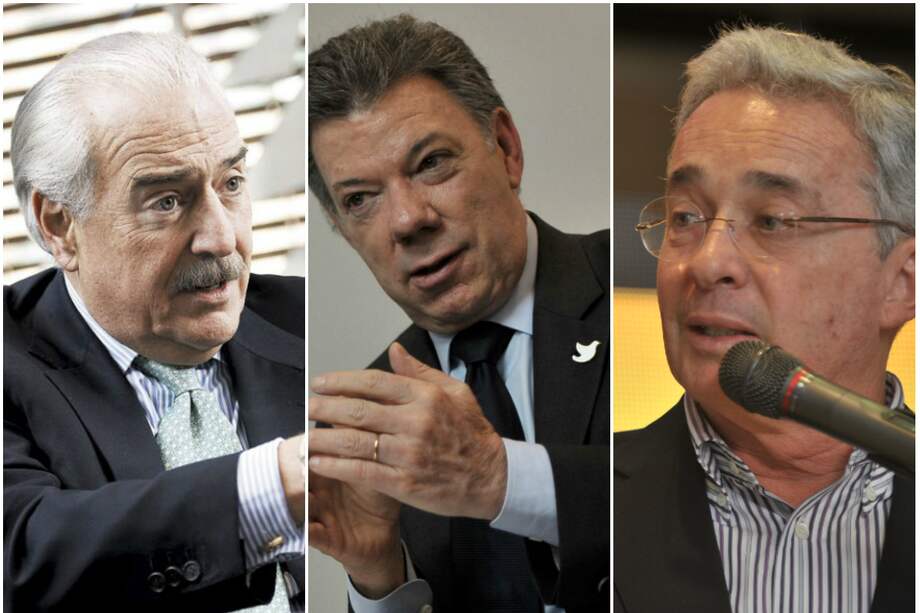Andrés Pastrana, Juan Manuel Santos y Álvaro Uribe. / Archivo El Espectador