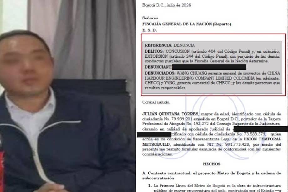 La Empresa Metro también denunció el caso ante la Fiscalía tras conocer los presuntos hechos de corrupción.