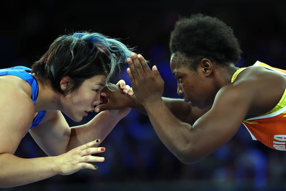 La luchadora colombiana Tatiana Rentería perdió este sábado la semifinal de la lucha, categoría de 76 kg. estilo libre.